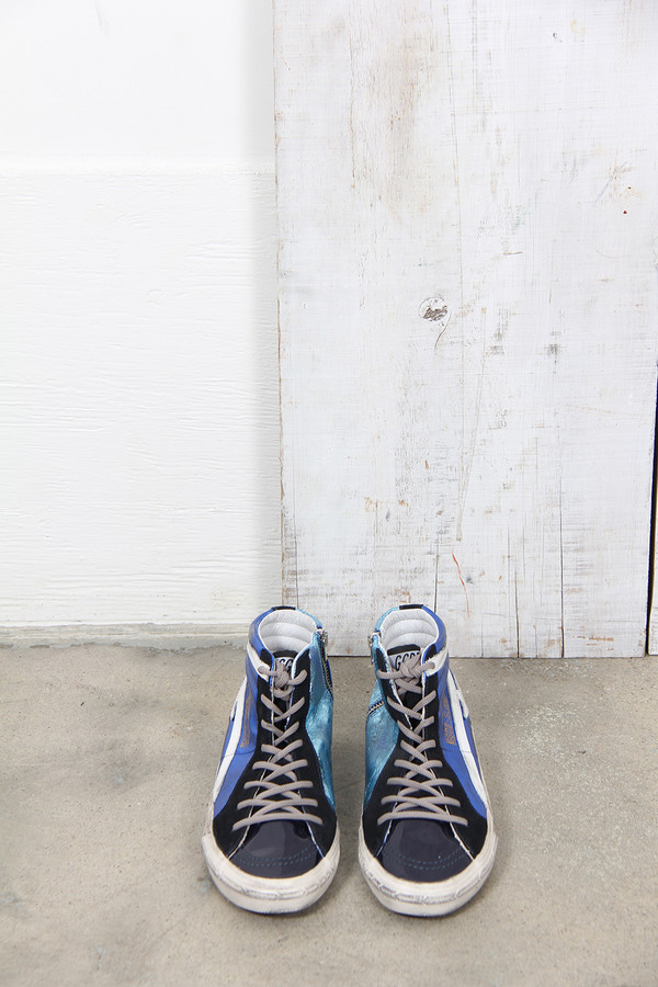 Golden Goose SLIDE SNEAKERS IN BLUE SHADES Golden Goose SLIDE SNEAKERS IN BLUE SHADES