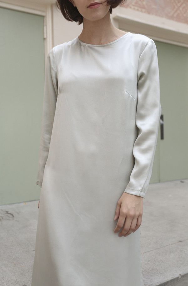 Baserange Azour Dress in Dusty Blue Baserange Azour Dress in Dusty Blue