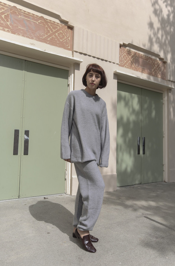 Baserange Sylvie Pullover in Grey Melange Baserange Sylvie Pullover in Grey Melange
