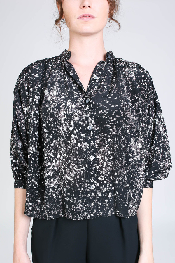 No.6 Store Circle blouse in black/white spray No.6 Store Circle blouse in black/white spray