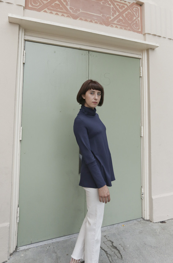 Wolcott : Takemoto Hayes Turtleneck in Midnight Wolcott : Takemoto Hayes Turtleneck in Midnight