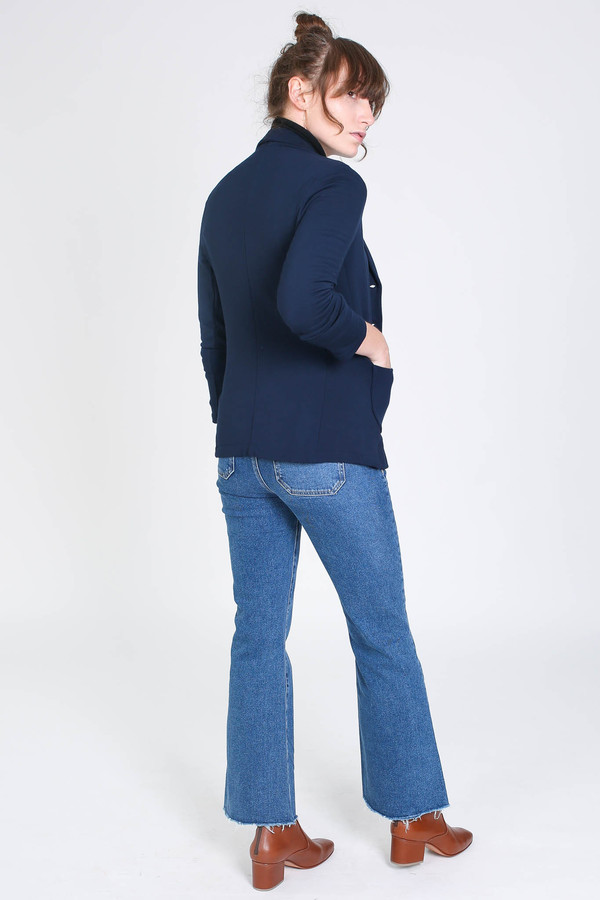 Majestic French terry blazer in marine Majestic French terry blazer in marine