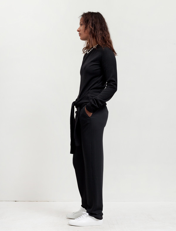 MM6 by Maison Margiela Womens Fluid Classic Trousers Black MM6 by Maison Margiela Womens Fluid Classic Trousers Black