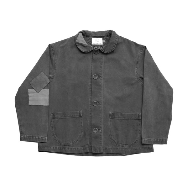 Olderbrother Patched Denim Chore Coat - Gray Olderbrother Patched Denim Chore Coat - Gray