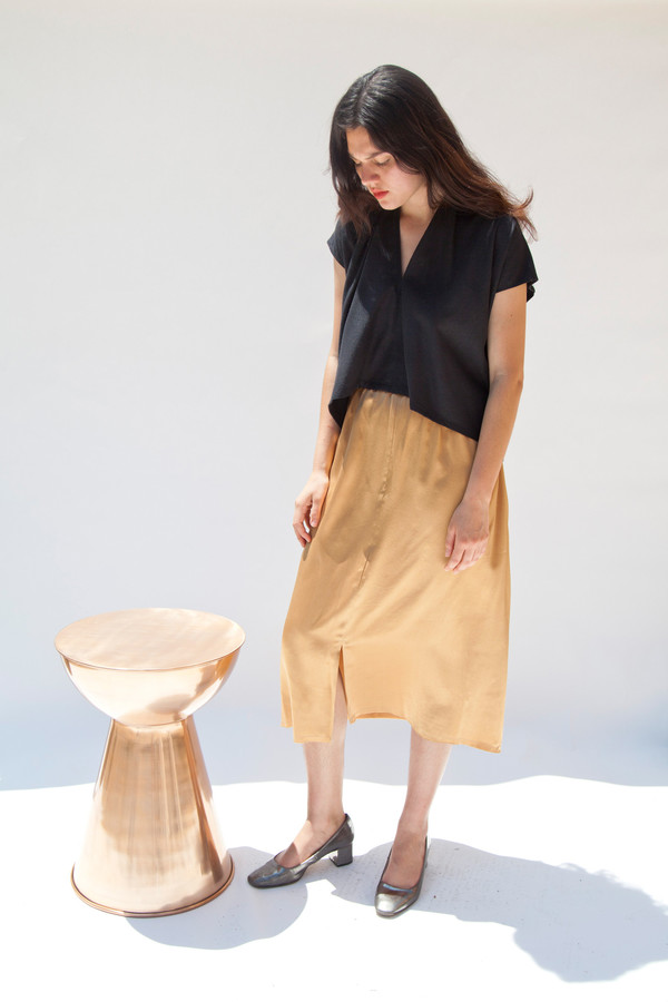 Miranda Bennett Everyday Top, Cropped, Silk Noil in Black Miranda Bennett Everyday Top, Cropped, Silk Noil in Black