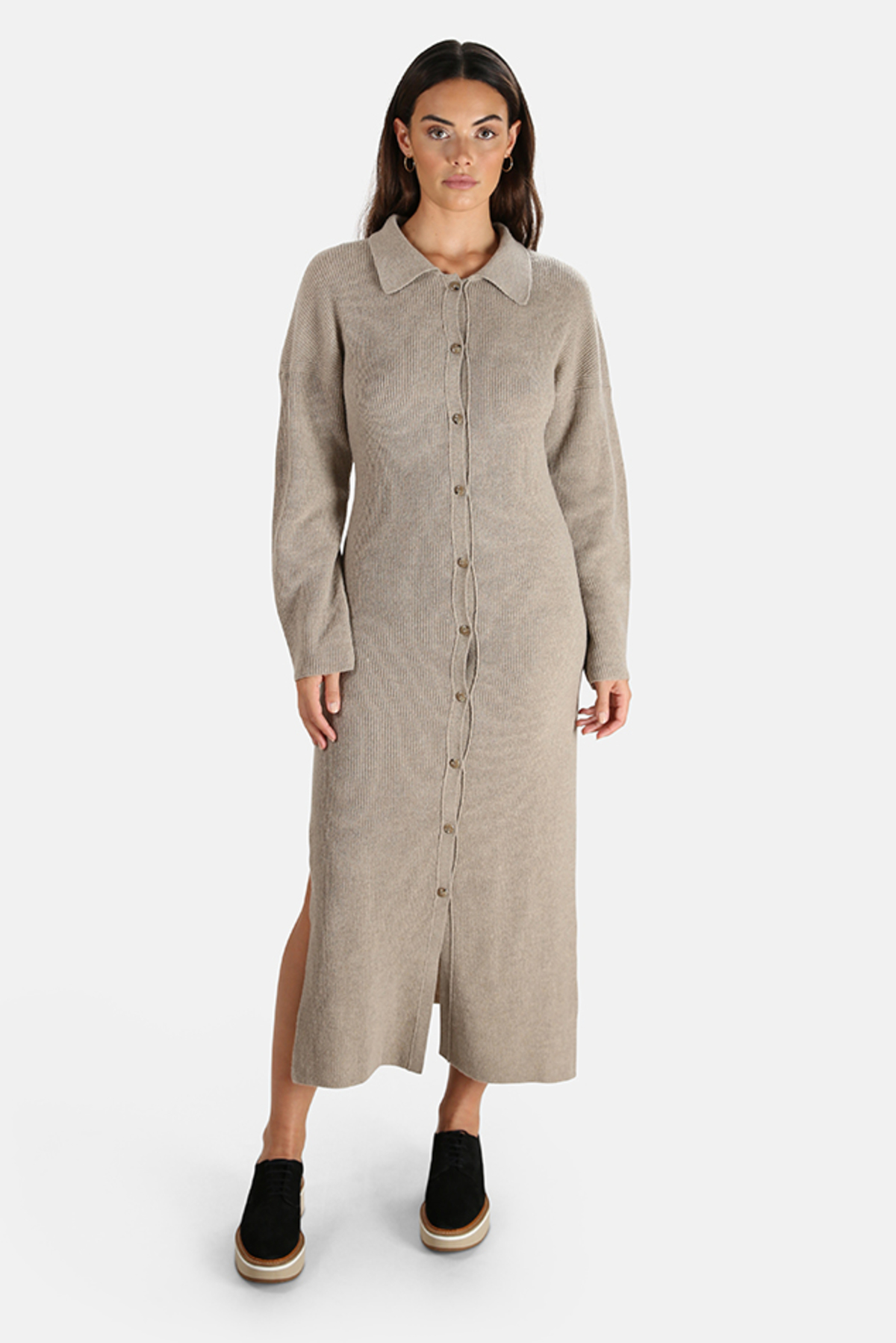 Nanushka Bella Knit Dress - Stone 