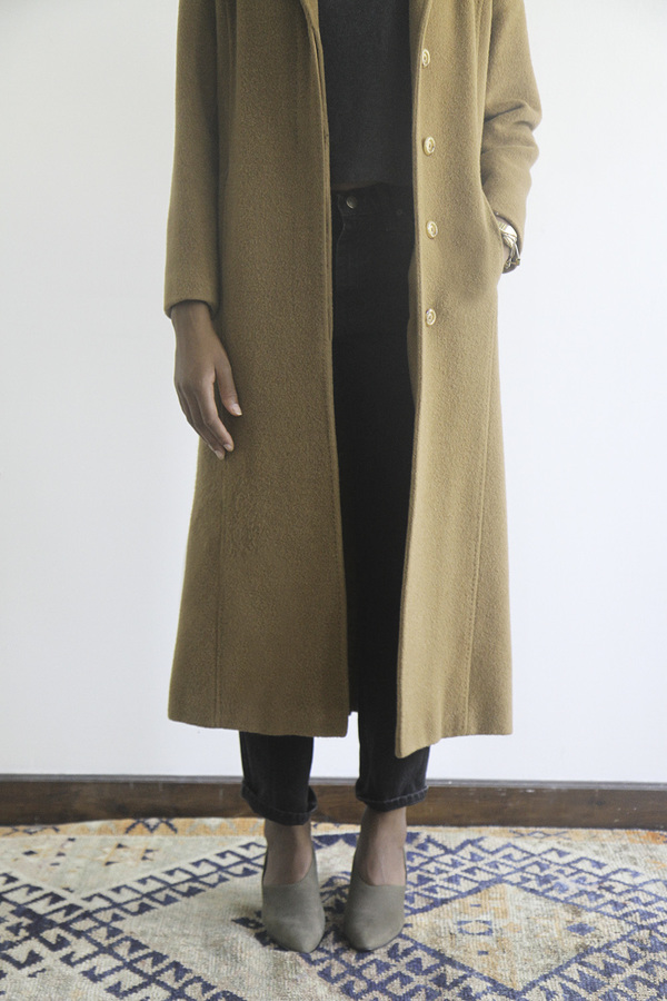 Rawson Vintage Long Camel Coat with hidden button Rawson Vintage Long Camel Coat with hidden button