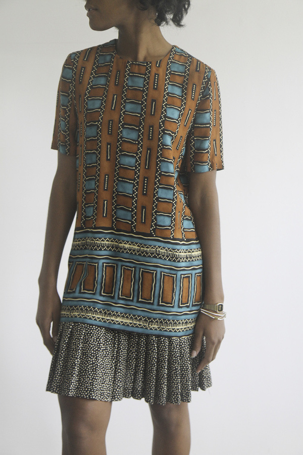 The Shudio Vintage Patterned Drop Waist Dress The Shudio Vintage Patterned Drop Waist Dress