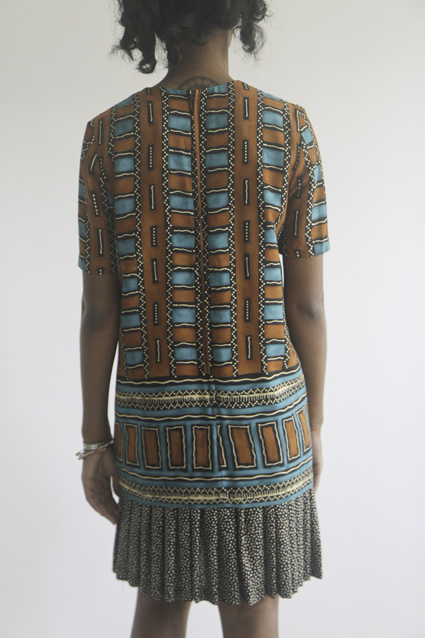 The Shudio Vintage Patterned Drop Waist Dress The Shudio Vintage Patterned Drop Waist Dress