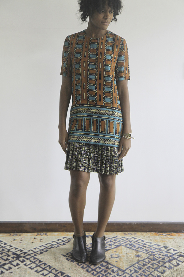 The Shudio Vintage Patterned Drop Waist Dress The Shudio Vintage Patterned Drop Waist Dress