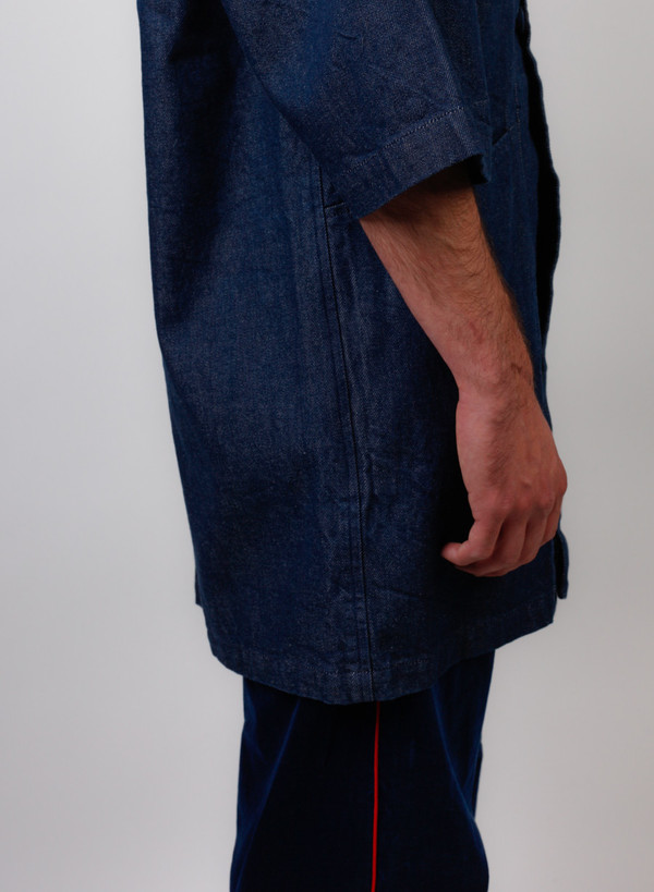 Blue Selvedge Denim "Haori" Style Jacket Blue Selvedge Denim "Haori" Style Jacket