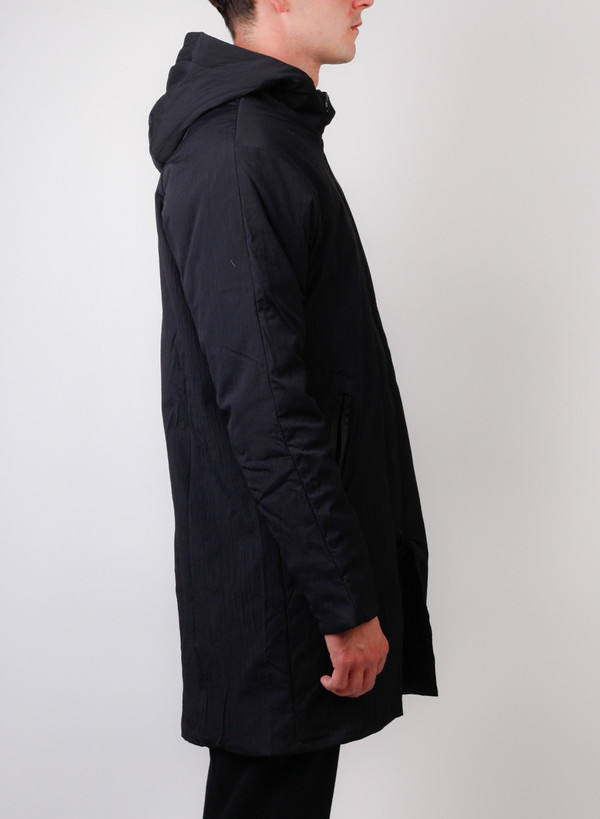 Men's Reigning Champ Sideline Jacket Insulated Stretch Nylon Black Men's Reigning Champ Sideline Jacket Insulated Stretch Nylon Black
