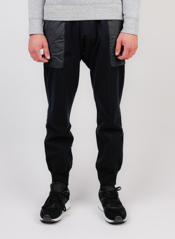 Men's Reigning Champ Sweatpant Hybrid Terry/Honeycomb Black Men's Reigning Champ Sweatpant Hybrid Terry/Honeycomb Black