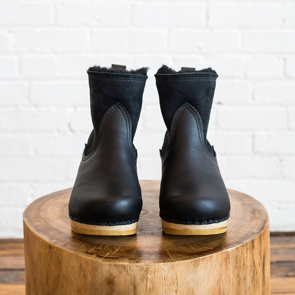 No. 6 5" Pull on Shearling Boot Mid Heel No. 6 5" Pull on Shearling Boot Mid Heel