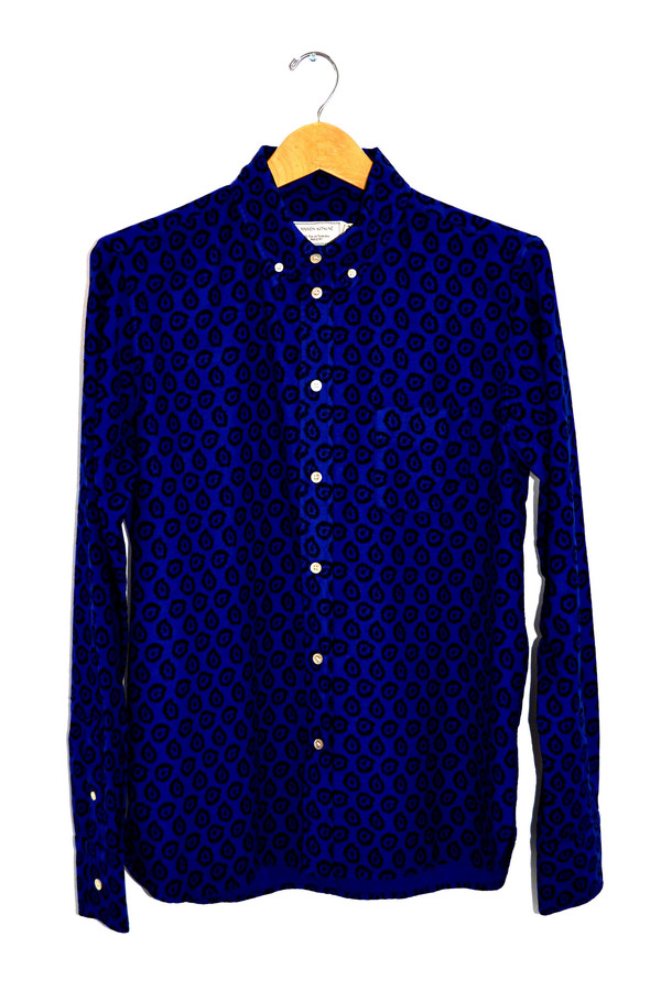 Men's Maison Kitsune Flying Spark Shirt Blue Men's Maison Kitsune Flying Spark Shirt Blue