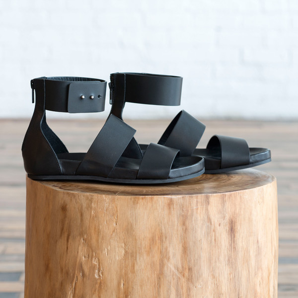 Woman by Common Projects Double Strap Zip Sandal Woman by Common Projects Double Strap Zip Sandal