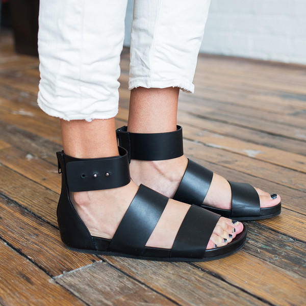 Woman by Common Projects Double Strap Zip Sandal Woman by Common Projects Double Strap Zip Sandal