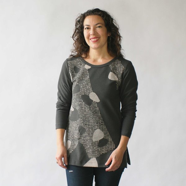 Make It Good Composition #1 Tunic in Smoke Make It Good Composition #1 Tunic in Smoke