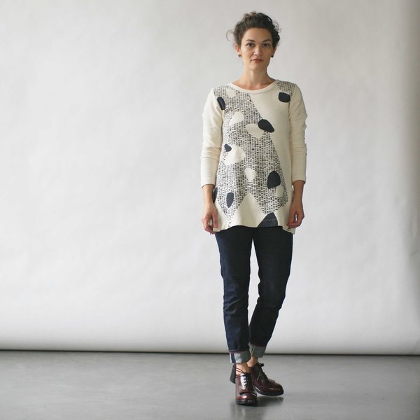 Make It Good Composition #1 Tunic in Cream Make It Good Composition #1 Tunic in Cream