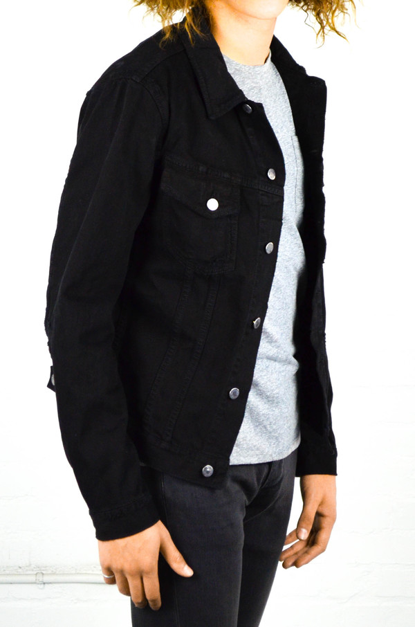 Nudie Billy Black Black Worn Denim Jacket Nudie Billy Black Black Worn Denim Jacket