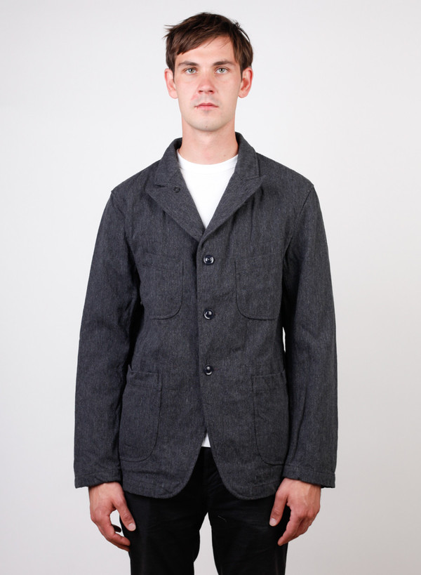 Men's Engineered Garments Bedford Jacket Charcoal Wool Serge Men's Engineered Garments Bedford Jacket Charcoal Wool Serge