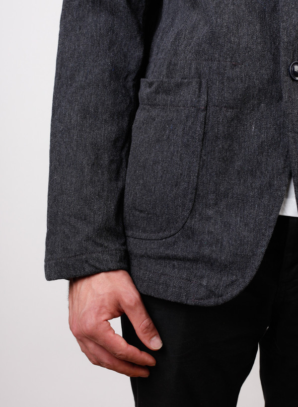 Men's Engineered Garments Bedford Jacket Charcoal Wool Serge Men's Engineered Garments Bedford Jacket Charcoal Wool Serge