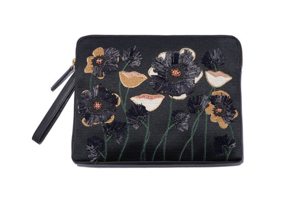 Lizzie Fortunato Safari Clutch in Raffia Garden Lizzie Fortunato Safari Clutch in Raffia Garden