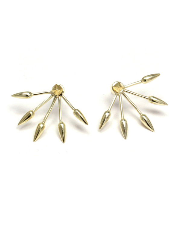 Pamela Love 5 Spike Ear Jacket in Yellow Gold Pamela Love 5 Spike Ear Jacket in Yellow Gold