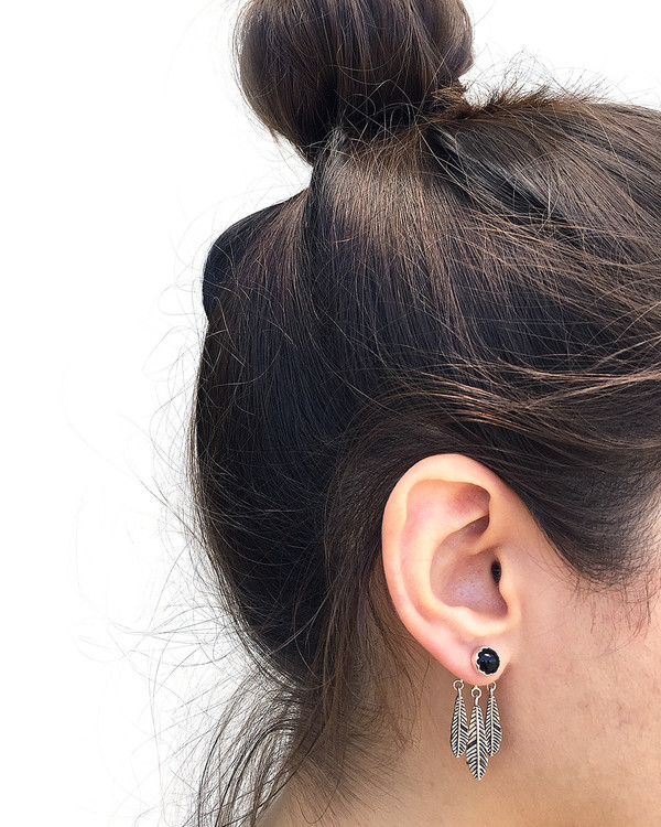 Pamela Love Frida Ear Jacket in Sterling Silver & Onyx Pamela Love Frida Ear Jacket in Sterling Silver & Onyx