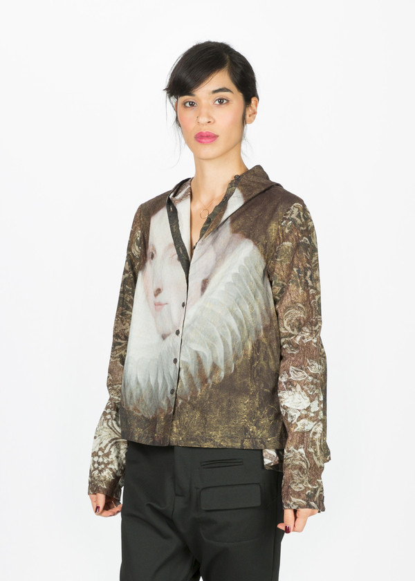 Rundholz Hooded Ruffle Shirt Rundholz Hooded Ruffle Shirt
