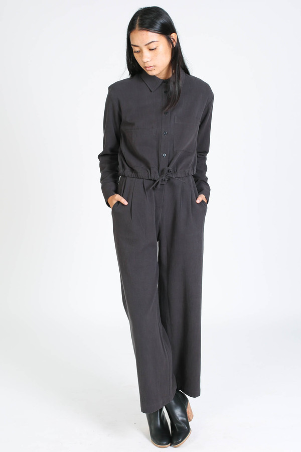 First Rite Tie work shirt in charcoal First Rite Tie work shirt in charcoal