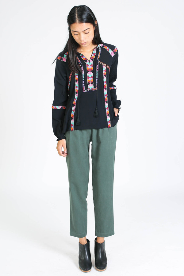 Antik Batik Dawi blouse in black Antik Batik Dawi blouse in black
