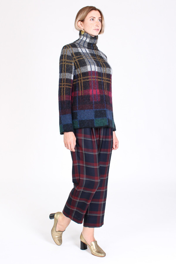 Suno Turtleneck sweater in plaid Suno Turtleneck sweater in plaid