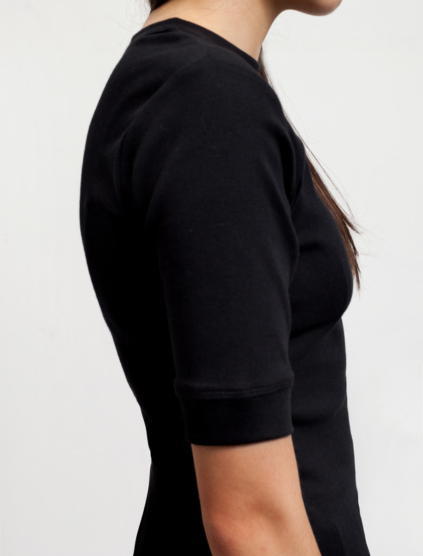 Sunspel Fine Rib T-Shirt - Black Sunspel Fine Rib T-Shirt - Black