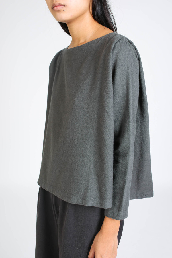 Black Crane Origami top in dark shadow Black Crane Origami top in dark shadow