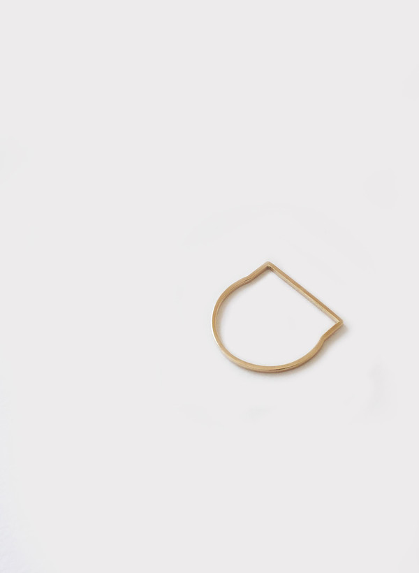 Mute Object Line 14K Gold Ring Mute Object Line 14K Gold Ring