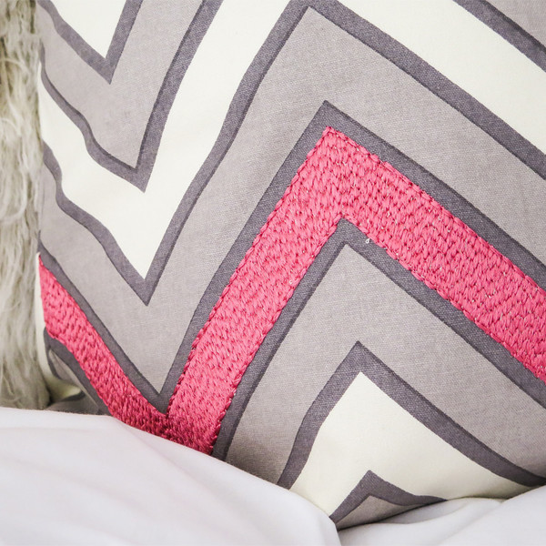Erica Tanov embroidered zigzag euro throw pillow Erica Tanov embroidered zigzag euro throw pillow