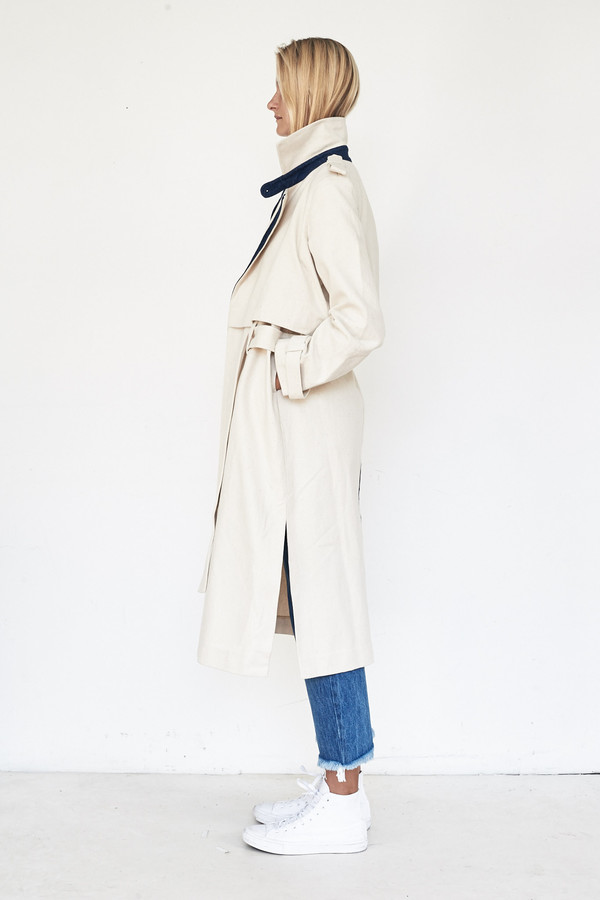 Sandy Liang Canvas Casey Trench Sandy Liang Canvas Casey Trench