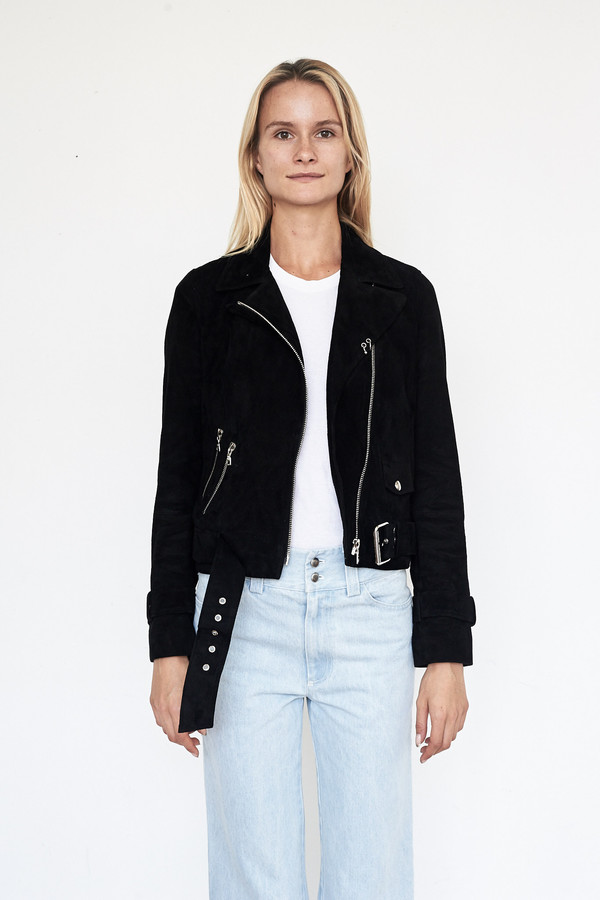 Sandy Liang Suede Delancey Motorcycle Jacket Sandy Liang Suede Delancey Motorcycle Jacket