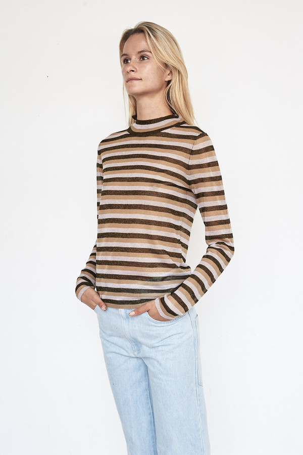 Pari Desai Metallic Raz Stripe Sweater Pari Desai Metallic Raz Stripe Sweater