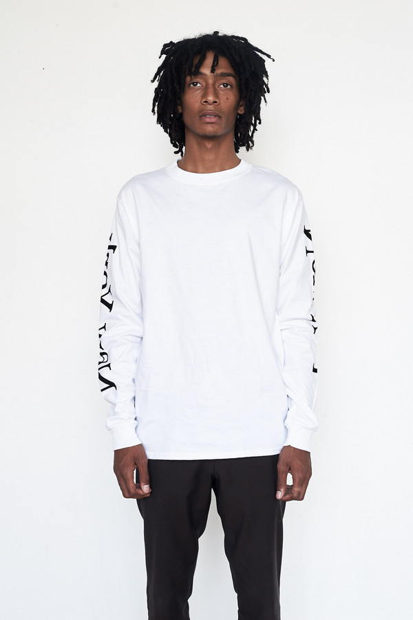Unisex Assembly New York Cotton L/S New York Logo T-Shirt - White Unisex Assembly New York Cotton L/S New York Logo T-Shirt - White