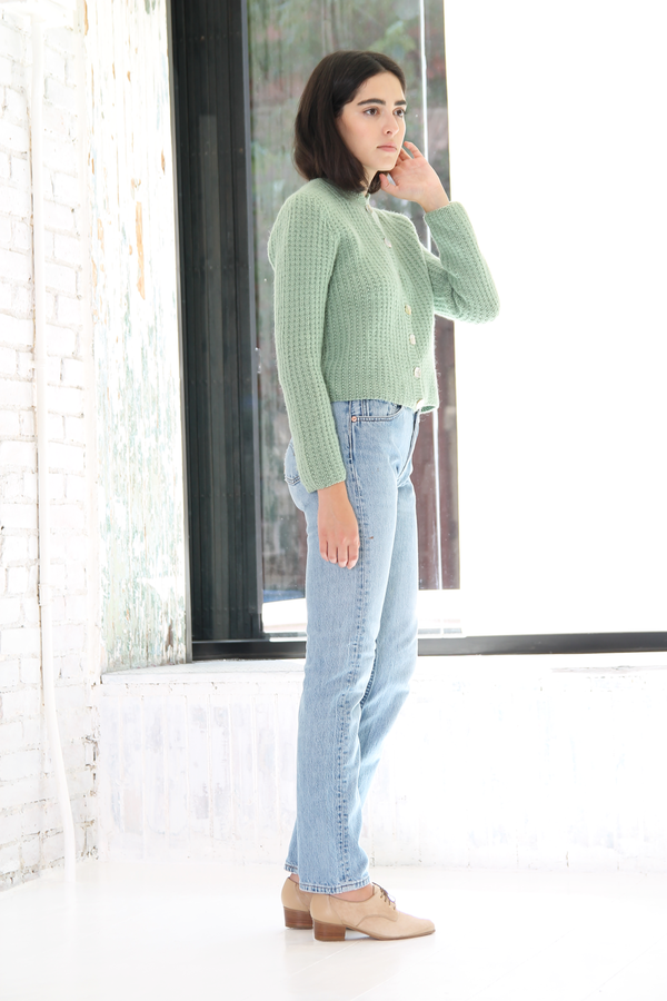 DUO NYC Vintage Cropped Knit Cardigan DUO NYC Vintage Cropped Knit Cardigan