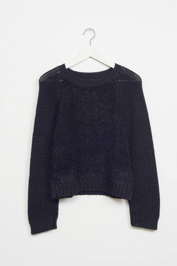 Osei-Duro Boucle Pullover Sweater in Black Osei-Duro Boucle Pullover Sweater in Black
