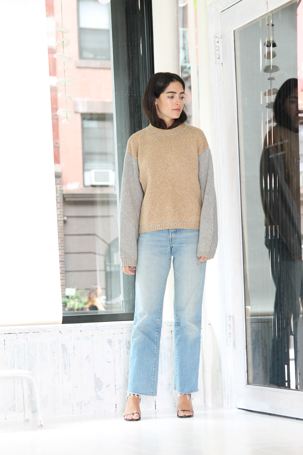 DUO NYC Vintage Color Block Knit Sweater DUO NYC Vintage Color Block Knit Sweater