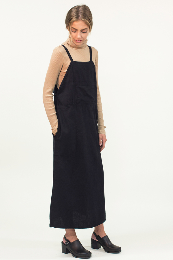LACAUSA Overall Dress- Black LACAUSA Overall Dress- Black
