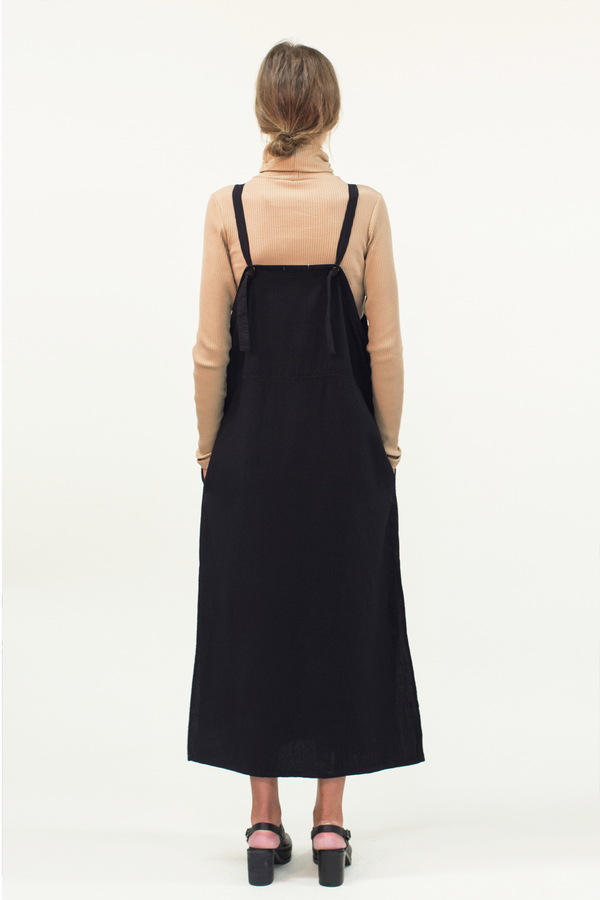 LACAUSA Overall Dress- Black LACAUSA Overall Dress- Black