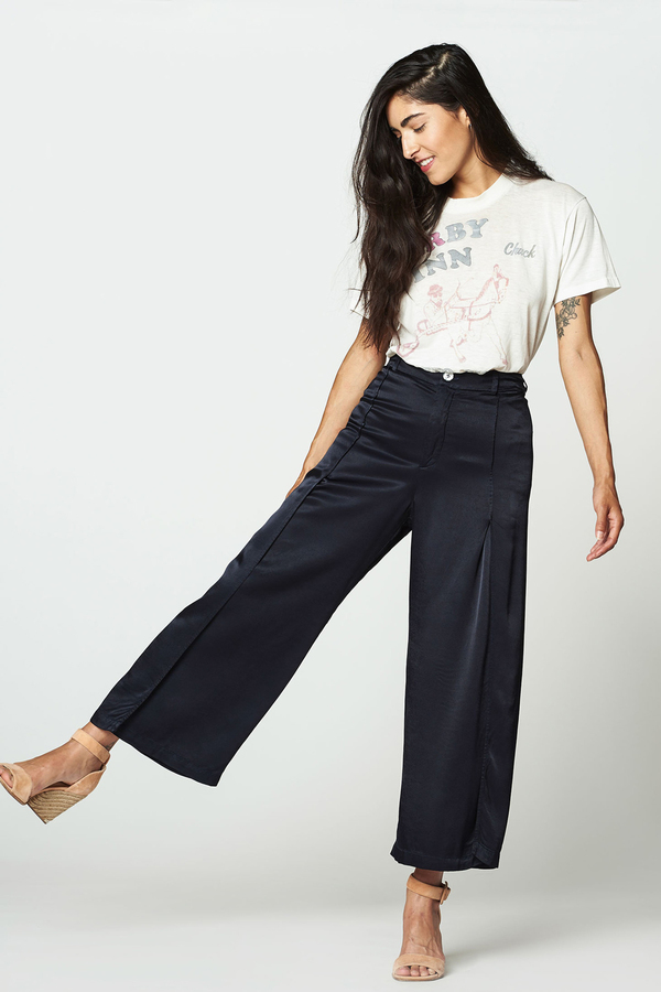 LACAUSA Satin Flora Pants- Velvet LACAUSA Satin Flora Pants- Velvet