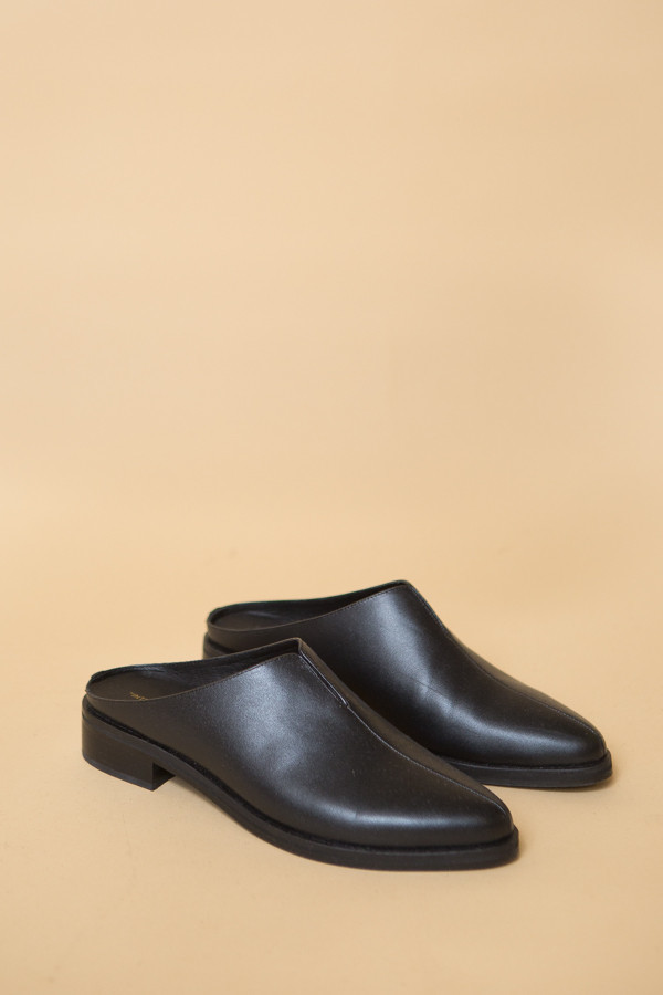 Intentionally Blank Split Mule in Black Intentionally Blank Split Mule in Black