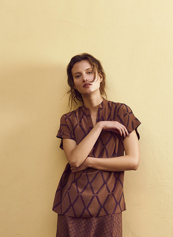 Seek Collective Stephanie Top Siena Diamond Print Seek Collective Stephanie Top Siena Diamond Print