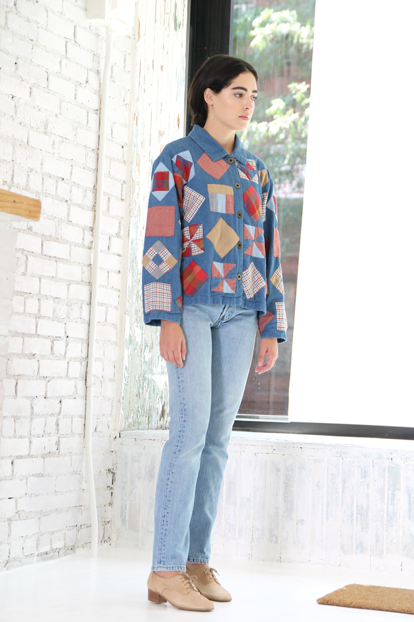 DUO NYC Vintage Denim Patchwork Jacket DUO NYC Vintage Denim Patchwork Jacket